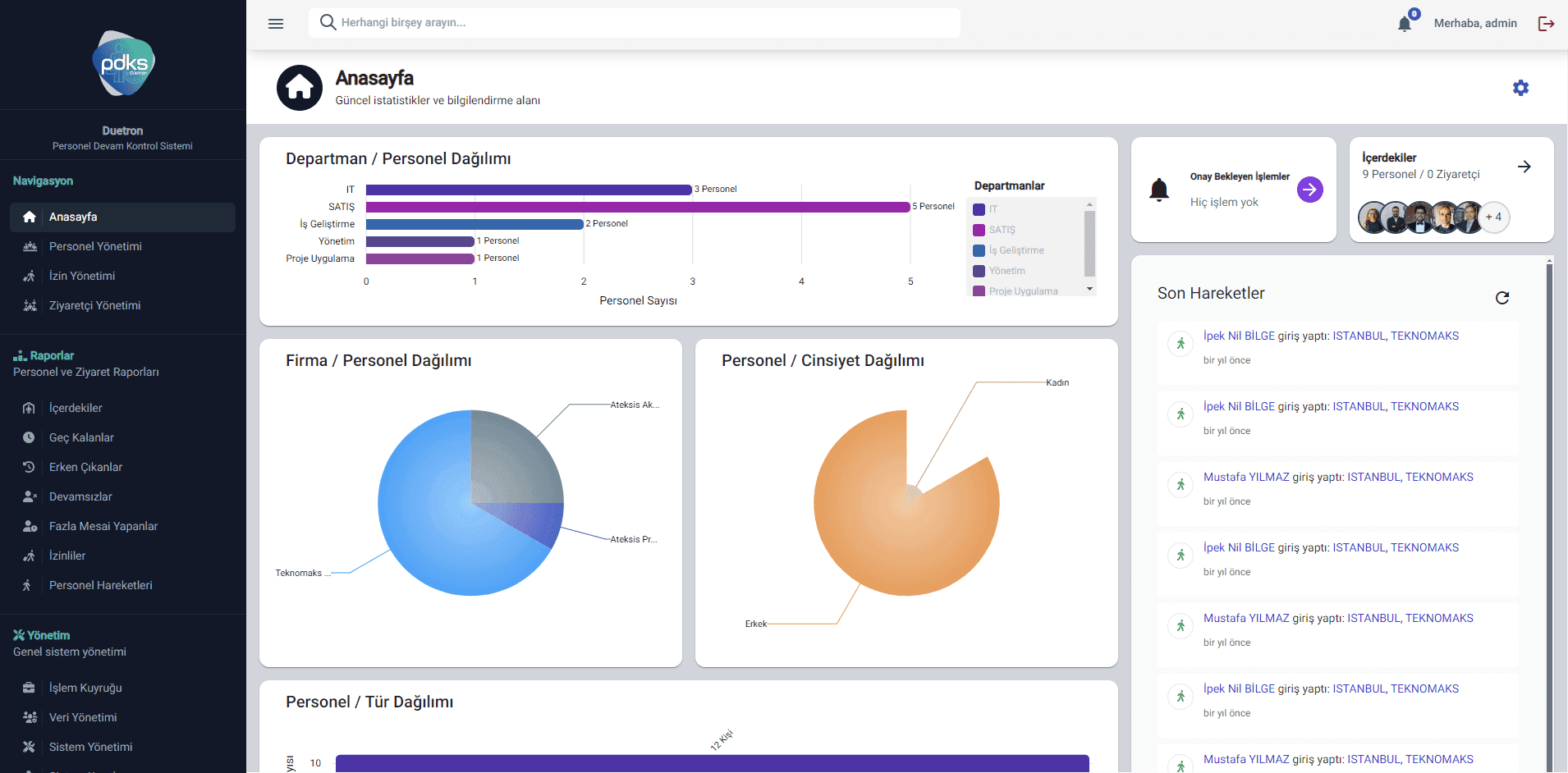 Personel Devam Kontrol Sistemi (PDKS)