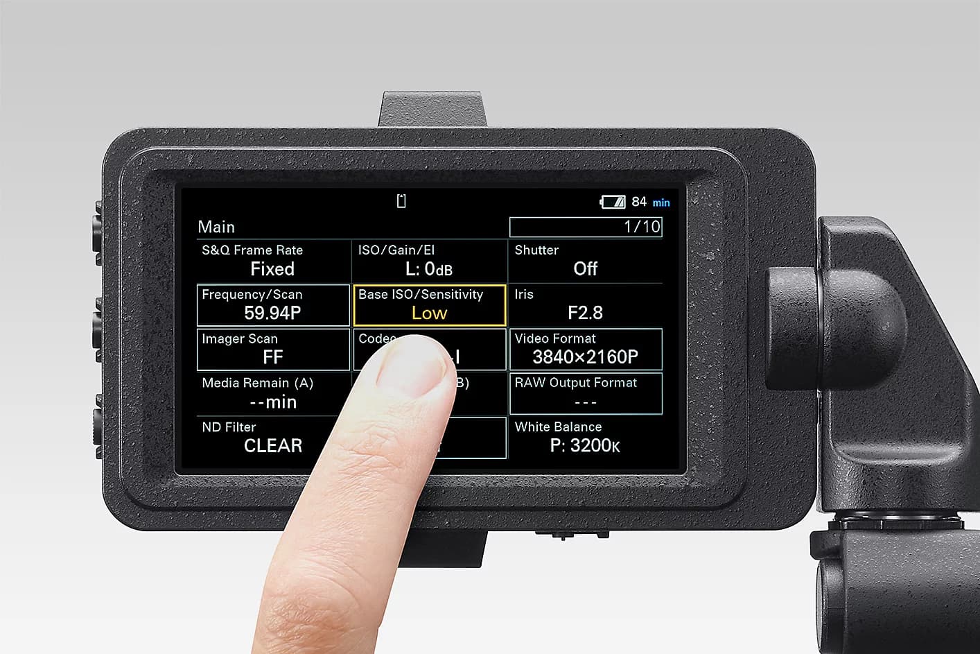 Quick menu control with touch operation